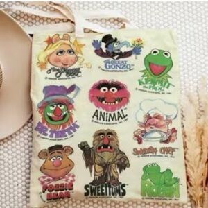Muppets Character Tote Bag With Fixed Straps In Creamy Off White NWOT